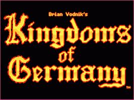 Title screen of Kingdoms Of Germany on the Commodore Amiga.